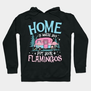 Home is Where You Put Your Flamingos - Flamingo Lover Hoodie